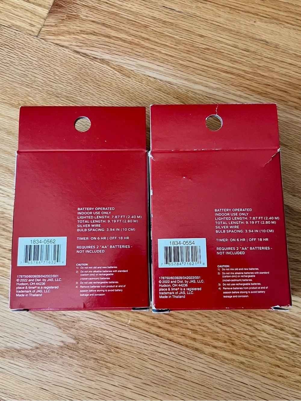 2 Sets Place & Time Holiday Mini LED Lights – Candy Cane & Snowflake